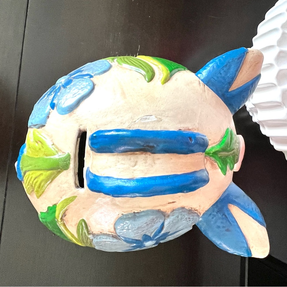 Vintage Colorful Large Piggy Bank - Picture 7 of 8